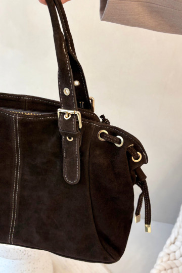 Sac en daim chocolat Ilienne 2