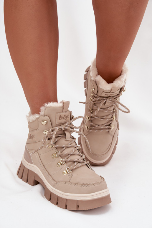 réchauffer chaussures Féminin Lee Cooper LCJ-25-31-3910 beige