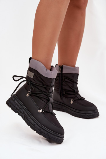 Bottes de neige Lee Cooper LCJ-25-44-3930 en noir avec tige pour femmes 2