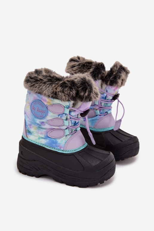 Bottes de neige Puéril Puéril avec un manteau de fourrure I Ściągaczem Lee Cooper LCJ-25-10-3778 Couleur violette