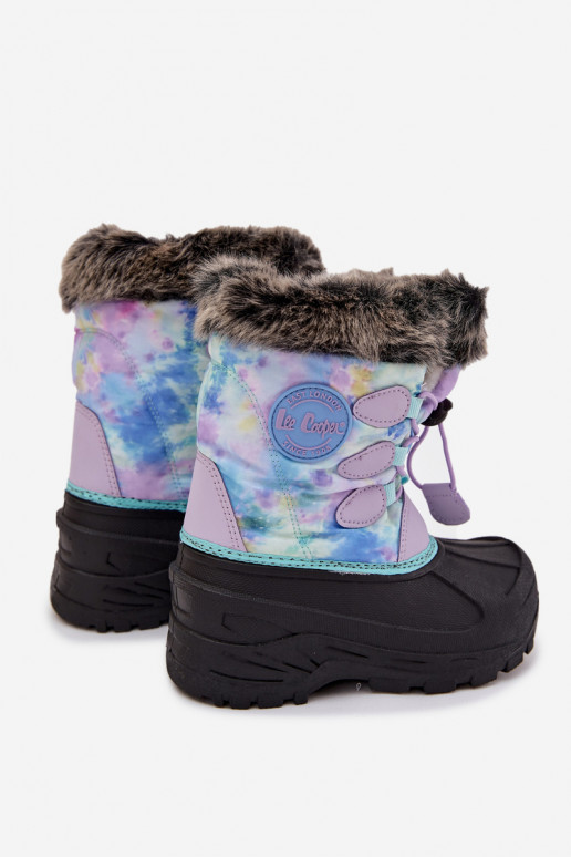 Bottes de neige Puéril Puéril avec un manteau de fourrure I Ściągaczem Lee Cooper LCJ-25-10-3778 Couleur violette