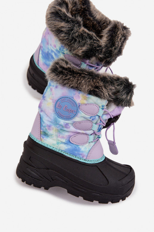 Bottes de neige Puéril Puéril avec un manteau de fourrure I Ściągaczem Lee Cooper LCJ-25-10-3778 Couleur violette
