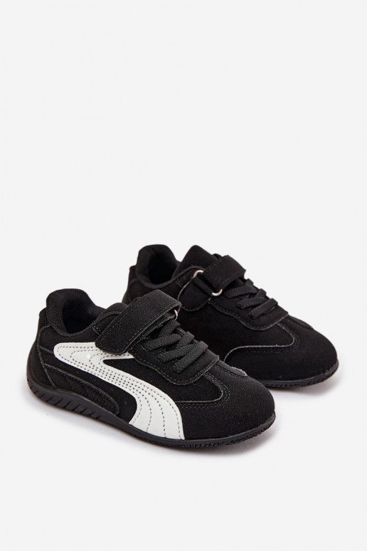 chaussures Baskets pour enfantsavec fermoir adhésifem Noir et-couleur blanche Perrin chaussures Baskets pour enfantsavec fermoir adhésifem Noir et-couleur blanche Perrin