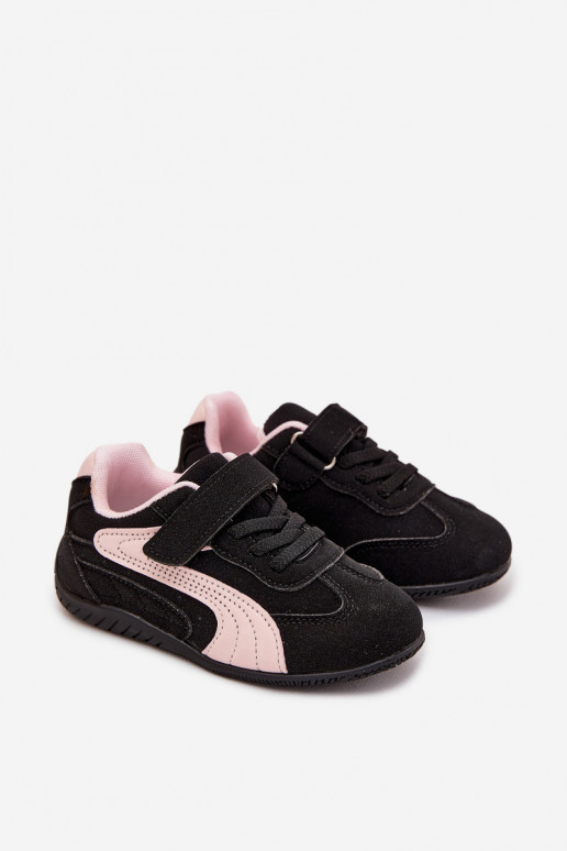 chaussures Baskets pour enfantsavec fermoir adhésifem Noir et-couleur rose Perrin chaussures Baskets pour enfantsavec fermoir adhésifem Noir et-couleur rose Perrin