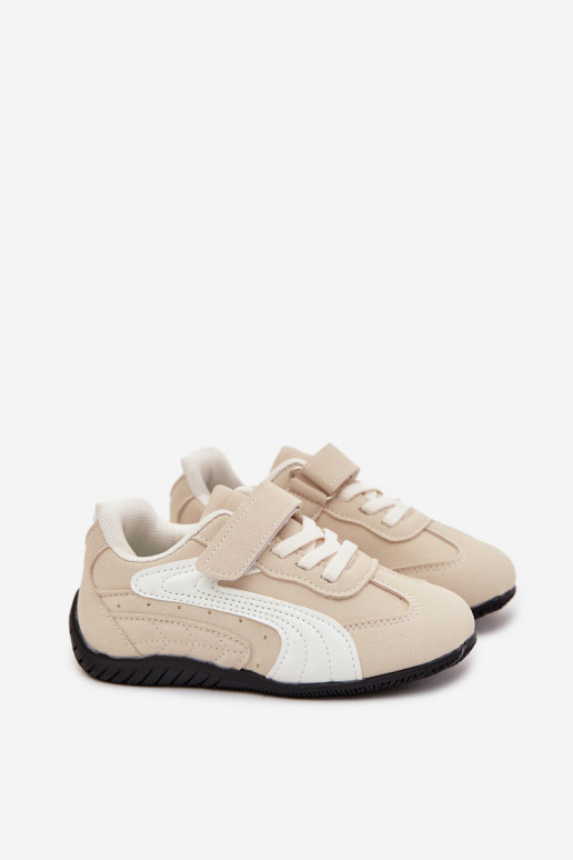 chaussures Baskets pour enfantsavec fermoir adhésifem beige Perrin chaussures Baskets pour enfantsavec fermoir adhésifem beige Perrin