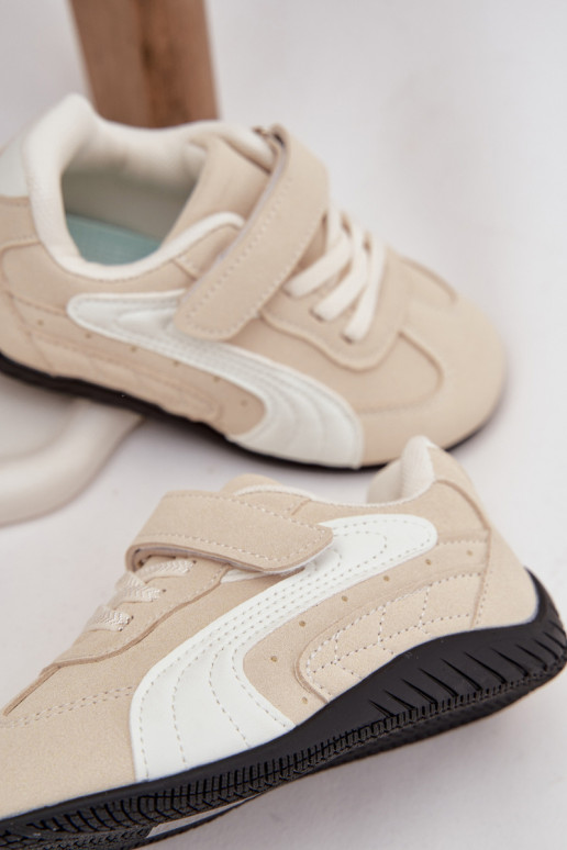 chaussures Baskets pour enfantsavec fermoir adhésifem beige Perrin chaussures Baskets pour enfantsavec fermoir adhésifem beige Perrin