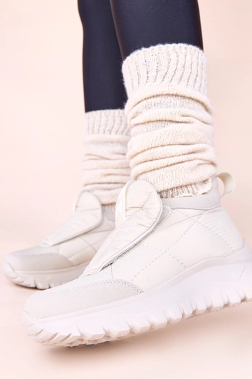Bottes de neige grises pour femmes avec fermeture auto-agrippante Penny 2