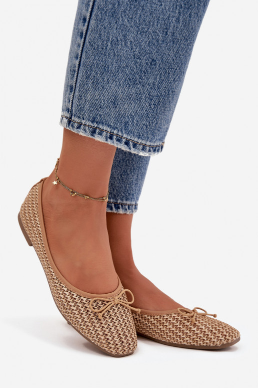 Ballerines Avec tresse I Kokardką marron Belirra