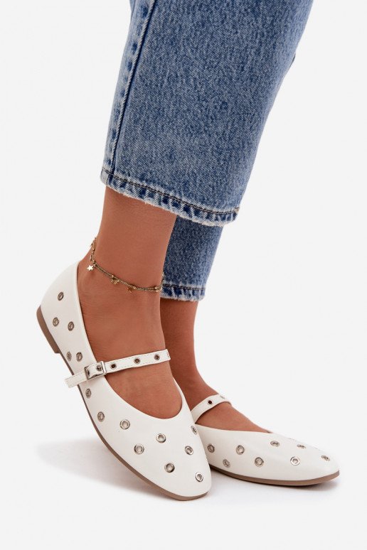 Ballerines Féminin Ze couleur argentmi Elementami couleur blanche Il fautrivon