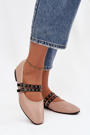 Ballerines Féminin avec des bandes beige Deliora 2