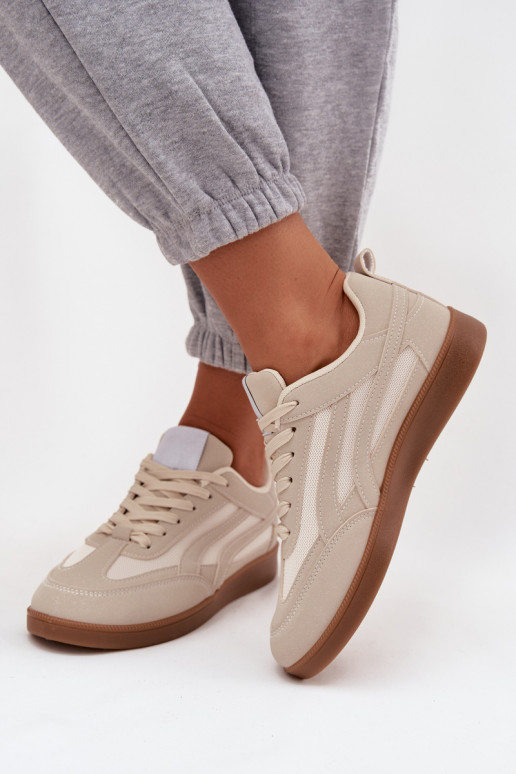 Chaussures modèle baskets Féminin beige Hanelor
