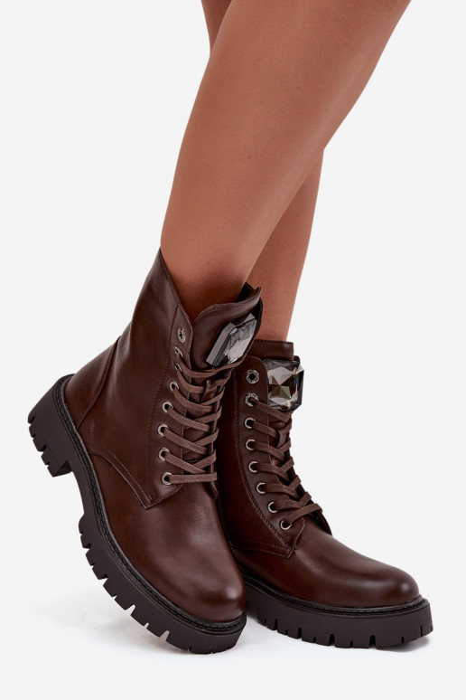 Bottines de travail FémininOzdoba Eko Peau CzekoladoÀe Karessa