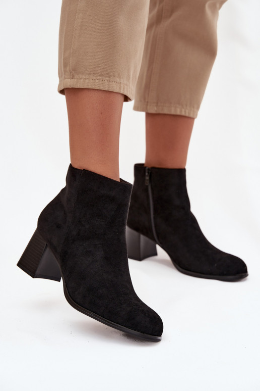 Bottes pour femmes en daim écologiqueoÀe couleur noire Il fautrilou