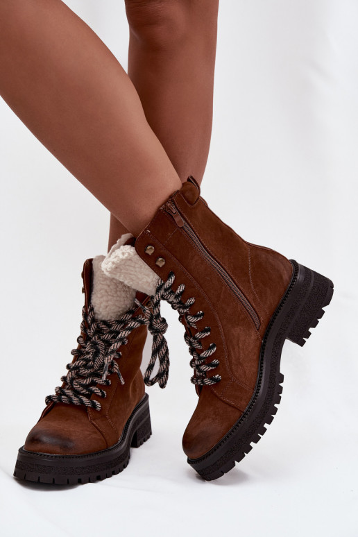 Bottes chaussures Féminin en cuir écologique marron Bellora