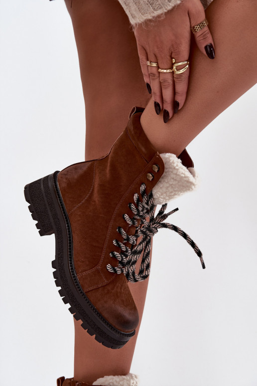 Bottes chaussures Féminin en cuir écologique marron Bellora