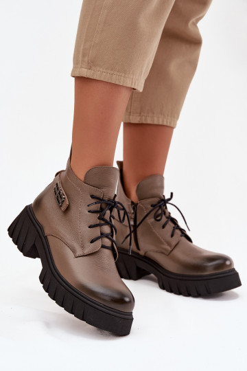 Bottines pour femmes à tige basse, chaudes, couleur sable "Zazoo 60483" 2