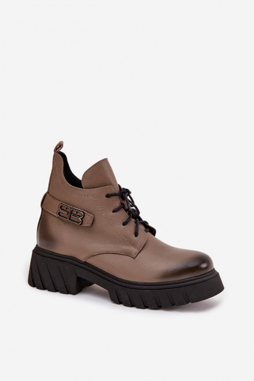 Zazoo 60483 Bottes pour femmes Avec un dessus bas réchauffer beige