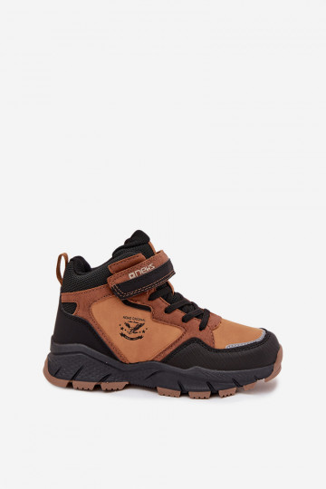 Bottes d'hiver pour enfants "Trekas" avec velcro, doublées, marron, Miravie 2