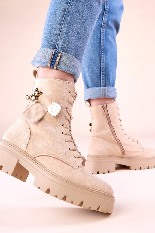 Bottines couleur sable pour femmes...