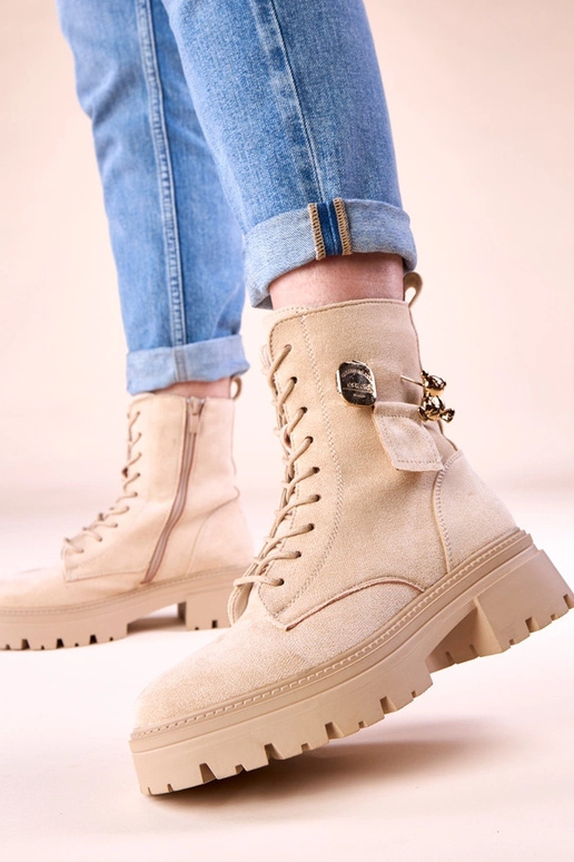 Bottines couleur sable pour femmes...