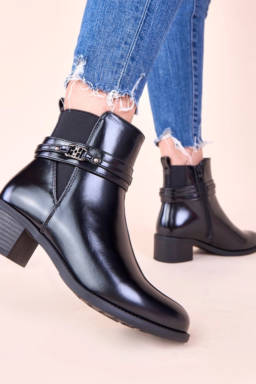 Bottines noires chaudes Nicha