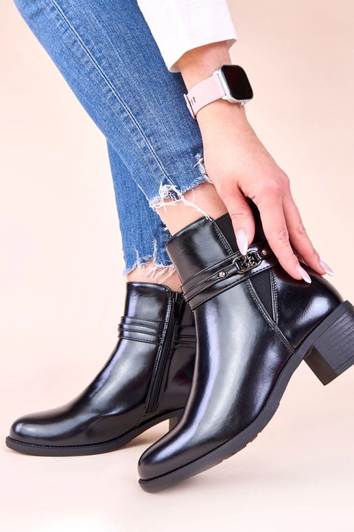 Bottines noires chaudes Nicha