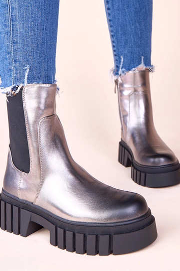 Bottines argentées sur... 2