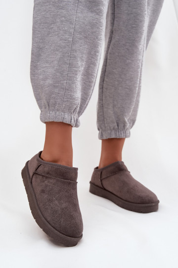 Bottes de neige Féminin réchauffer avec de la fourrure à l intérieur couleur grise Serenne 2