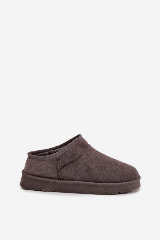 Bottes de neige Féminin réchauffer avec de la fourrure à l intérieur couleur grise Serenne