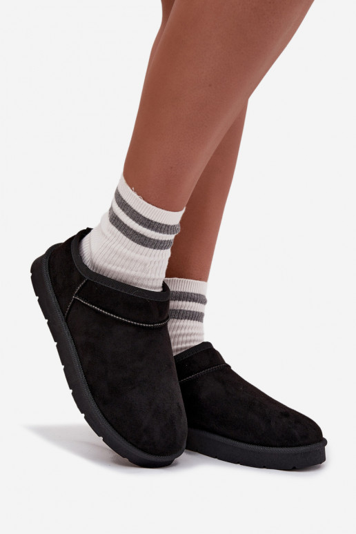 Bottes de neige Féminin réchauffer avec de la fourrure à l intérieur couleur noire Serenne