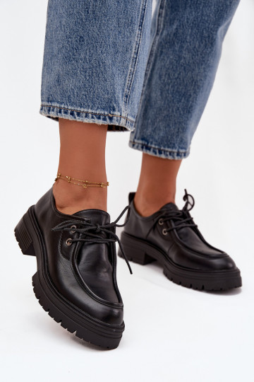 Chaussures pour femmes en simili cuir noires Adrelle 2