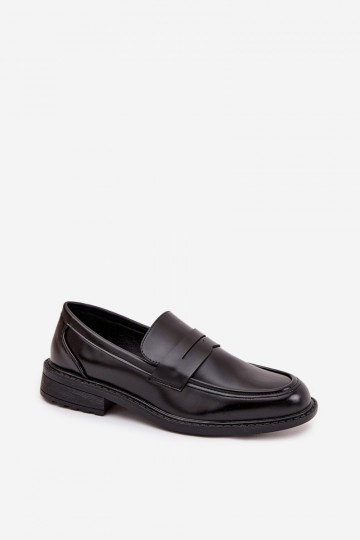 Mocassins pour hommes en simili cuir noirs Darvell