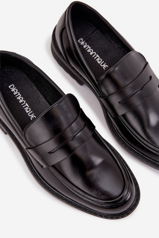 Mocassins Mâle en cuir écologique couleur noire Darvell