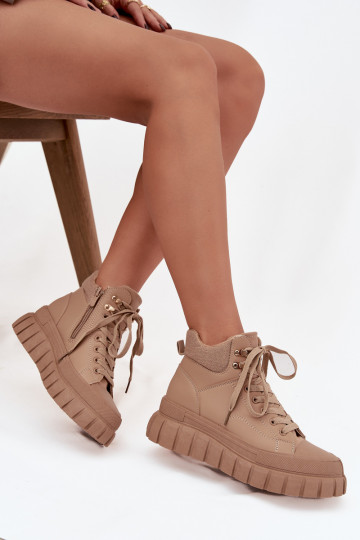 Féminin réchauffer Bottes chaussures avec une plateforme marron Carenna