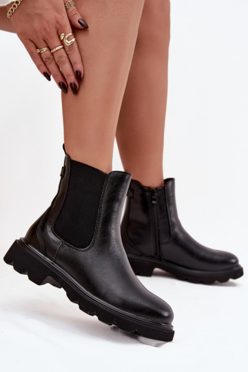 Bottines pour femmes isolées et stylées couleur noire « Rivelia »