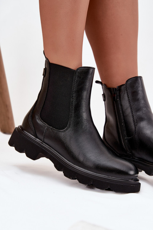 bottes élégantes Féminin réchauffer Au Château couleur noire Rivelia