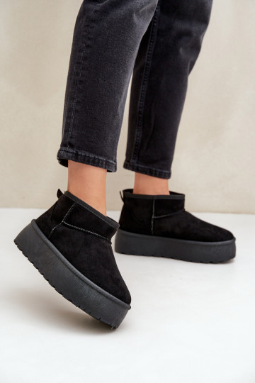 Bottes de neige pour femmes avec plateforme couleur noire « Ninala » 2
