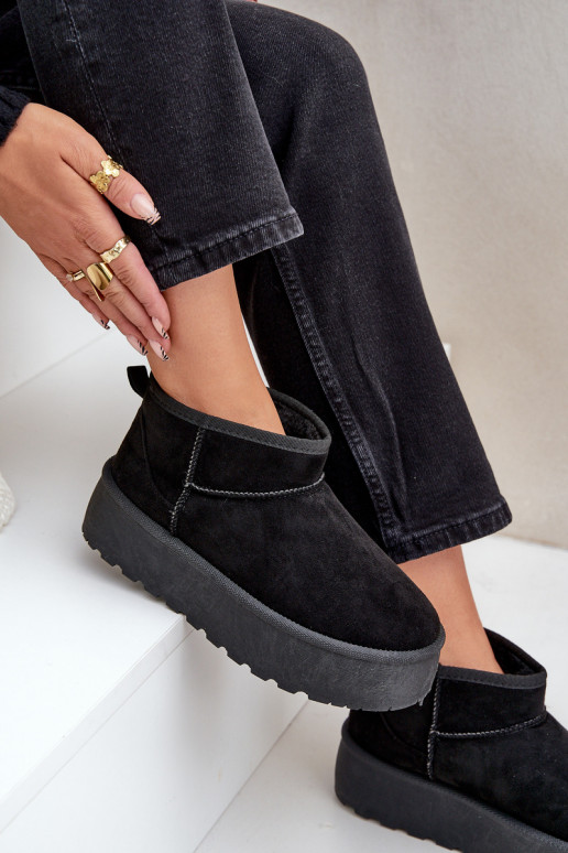 Féminin Bottes de neige avec une plateforme couleur noire Ninala