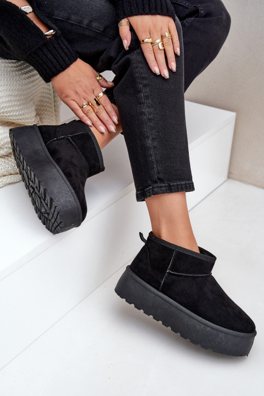 Féminin Bottes de neige avec une plateforme couleur noire Ninala