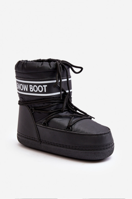 Féminin Bottes d hiver à lacets couleur noire Soia