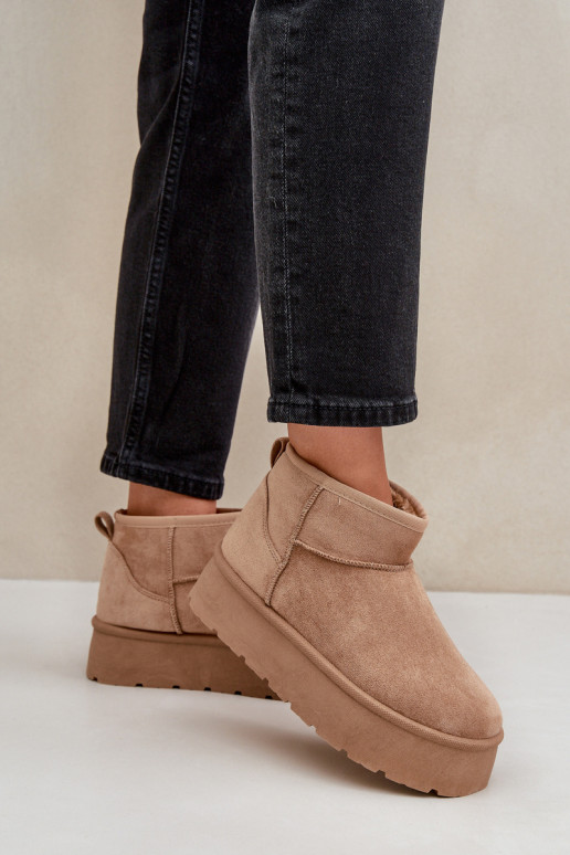 Féminin Bottes de neige avec une plateforme beige Ninala