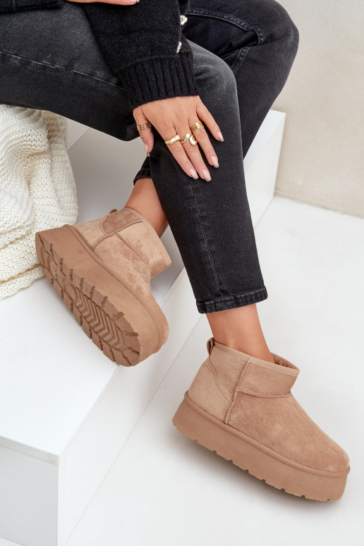 Féminin Bottes de neige avec une plateforme beige Ninala