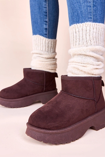 Bottines marron doublées pour la neige sur plateforme Phoebe