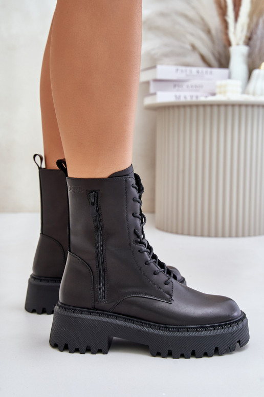 Peau réchauffer Bottines de travail Féminin Big Star OO274A387 couleur noire