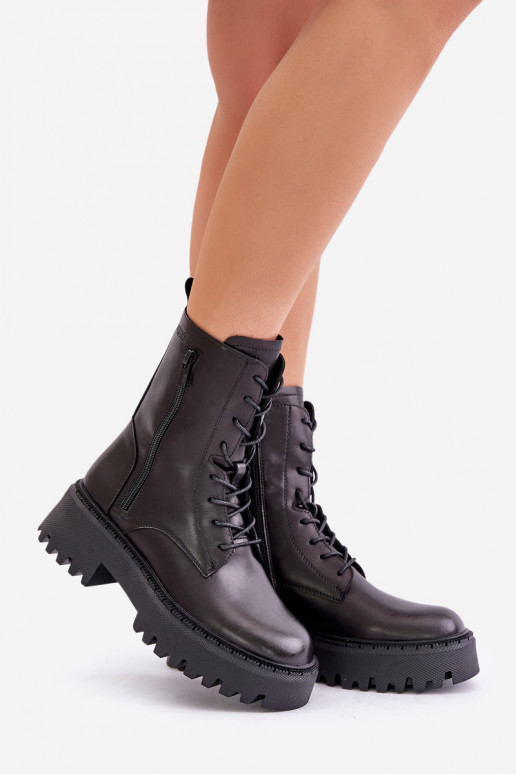 Peau réchauffer Bottines de travail Féminin Big Star OO274A387 couleur noire