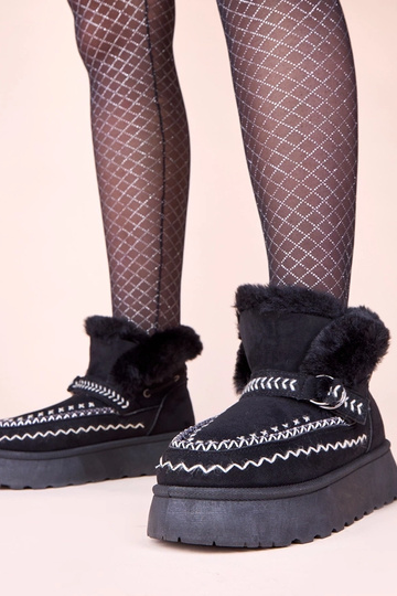 Bottes de neige noires avec...