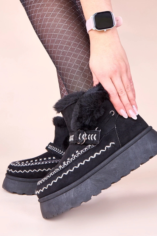 Bottes de neige noires avec...