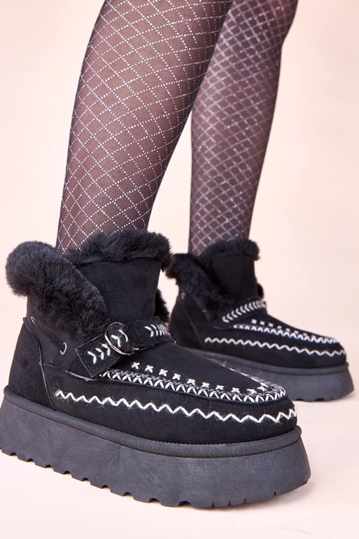 Bottes de neige noires avec...