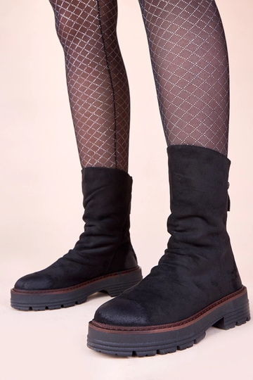 Bottines noires avec avant...