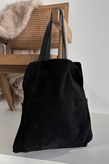 Sac en suède artificiel noir Miraya 2